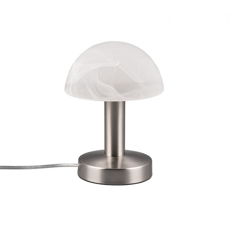 - Fynn II - Matt Nickel Table Lamp with Alabaster Glass Trio-599100107 - Fynn II - Matt Nickel Table Lamp with Alabaster Glass
