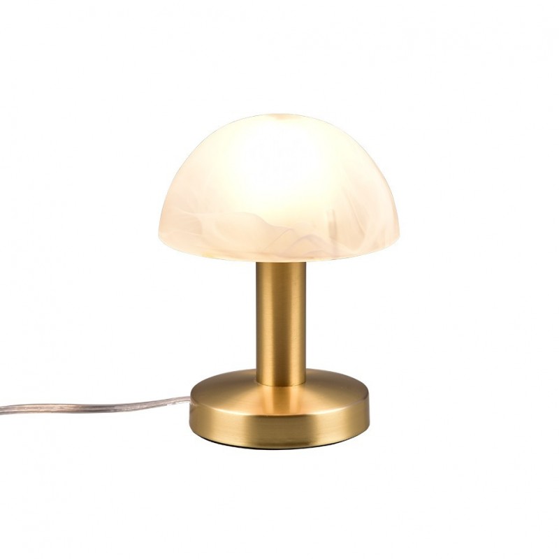 Table & Floor Lamp - Fynn II - Matt Brass Table Lamp with Alabaster Glass Trio-599100108 - Fynn II - Matt Brass Table Lamp with Alabaster Glass
