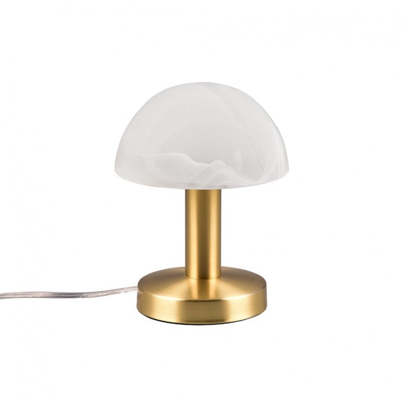 Table & Floor Lamp - Fynn II - Matt Brass Table Lamp with Alabaster Glass Trio-599100108 - Fynn II - Matt Brass Table Lamp with Alabaster Glass