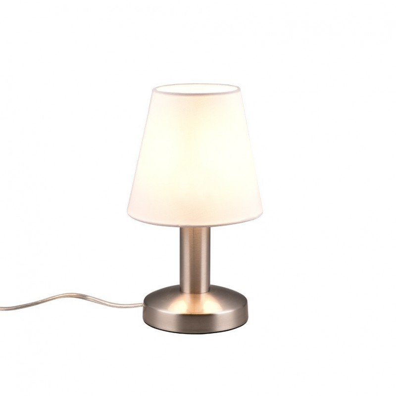 - Mats II - Matt Nickel Table Lamp with White Shade Trio-599700101 - Mats II - Matt Nickel Table Lamp with White Shade