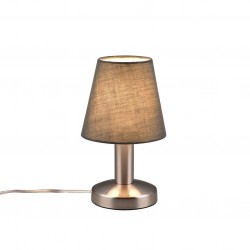 Mats II - Matt Nickel Table Lamp with Grey Shade Mats II - Matt Nickel Table Lamp with Grey Shade