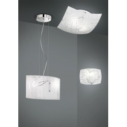 Spirelli - Decorative 2 Light Ceiling Lamp with White Glass Spirelli - Decorative 2 Light Ceiling Lamp with White Glass