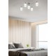 - Garda - Matt Nickel 5 Light Ceiling Lamp with White Shade Trio-605400501 - Garda - Matt Nickel 5 Light Ceiling Lamp with White Shade