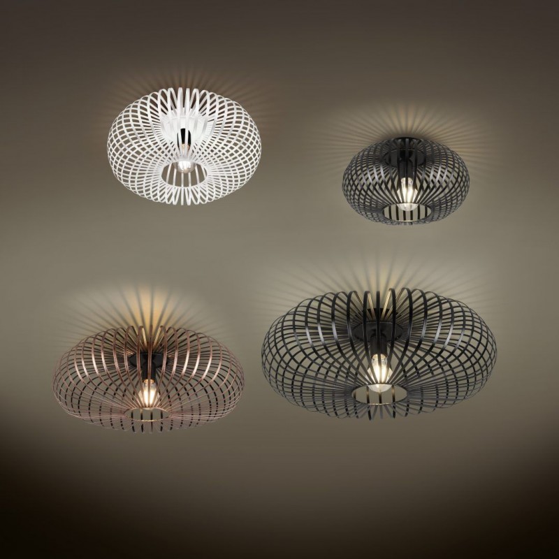 - Johann - Matt Black Ceiling Lamp Ø 50 cm Trio-606905032 - Johann - Matt Black Ceiling Lamp Ø 50 cm