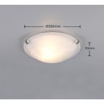 Adrian - Matt Nickel Flush with Alabaster Glass Ø 30 cm