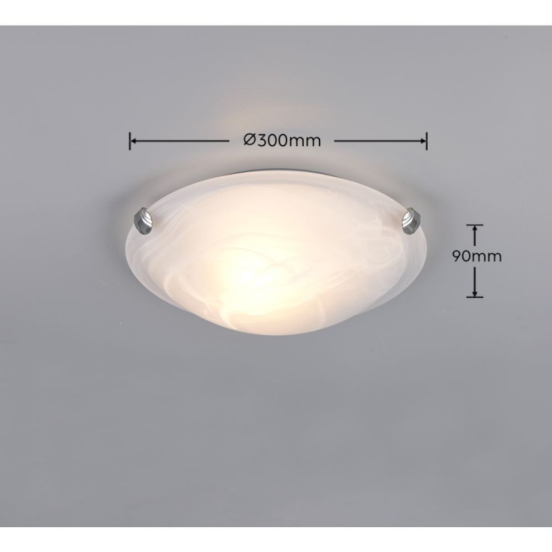 Trio-6105011-01 - Adrian - Matt Nickel Flush with Alabaster Glass Ø 30 cm