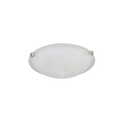 Adrian - Matt Nickel Flush with Alabaster Glass Ø 40 cm