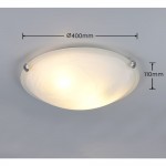 Adrian - Matt Nickel Flush with Alabaster Glass Ø 40 cm