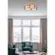 Trio-611490332 - Burton - White & Transparent Black 3 Light Flush