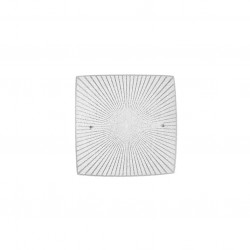 Elisa - Chrome Flush with White Glass with Clear Decor Elisa - Chrome Flush with White Glass with Clear Decor
