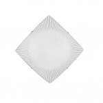 Elisa - Chrome 2 Light Flush with White Glass with Clear Decor Elisa - Chrome 2 Light Flush with White Glass with Clear Decor