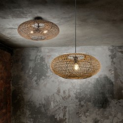 Hedda - Black Ceiling Lamp with Rope Shade Hedda - Black Ceiling Lamp with Rope Shade