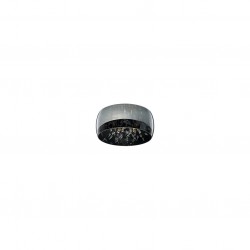 Crystel - Chrome 3 Light Ceiling Lamp with Smoked Mirrored Glass & Crystal Crystel - Chrome 3 Light Ceiling Lamp with Smoked Mirrored Glass & Crystal