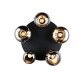 Trio-617030532 - Lumina - Matt Black 5 Light Semi Flush with Mirrored Smoked Glass