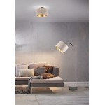 Julieta - Black Ceiling Lamp with Fawn & Gold Shade Julieta - Black Ceiling Lamp with Fawn & Gold Shade