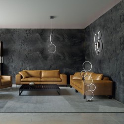 Rondo - Matt Black LED Ceiling Lamp