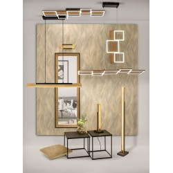 Harper - Black LED Ceiling Lamp with Wooden Detail Harper - Black LED Ceiling Lamp with Wooden Detail