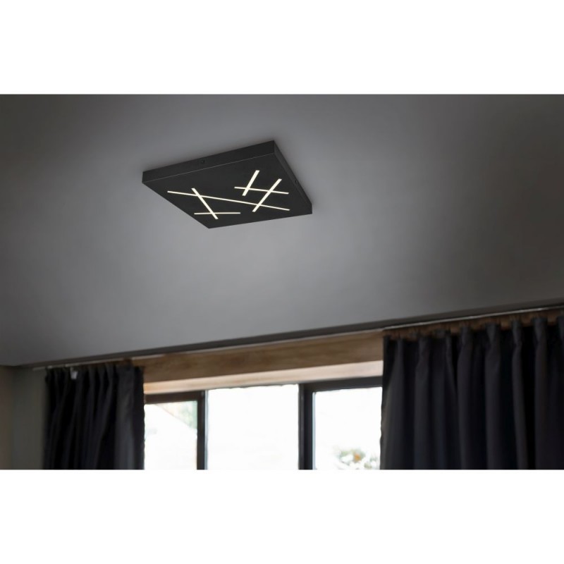 Trio-630810132 - Snip - Matt Black CCT Flush with Remote Control