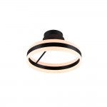 Dios - Matt Black CCT Semi Flush with White Diffuser