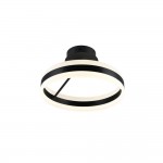 Dios - Matt Black CCT Semi Flush with White Diffuser