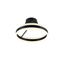 Dios - Matt Black CCT Semi Flush with White Diffuser