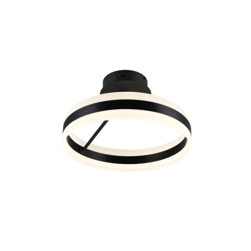 Trio-631410132 - Dios - Matt Black CCT Semi Flush with White Diffuser