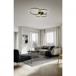 Drake - Matt Black CCT Semi Flush with Remote Control