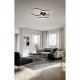 Trio-632210432 - Drake - Matt Black CCT Semi Flush with Remote Control