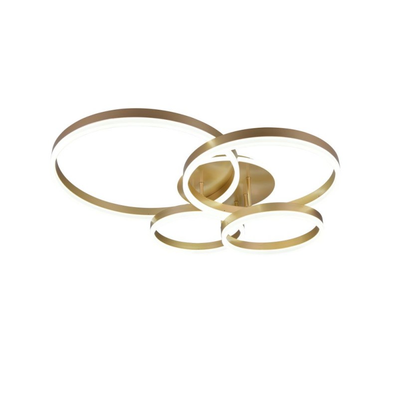 Trio-632210479 - Drake - Gold CCT Semi Flush with Remote Control