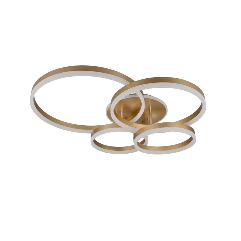 Trio-632210479 - Drake - Gold CCT Semi Flush with Remote Control