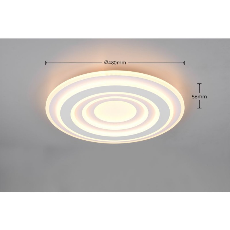 Trio-633510131 - Costa - Matt White CCT Flush with Remote Control