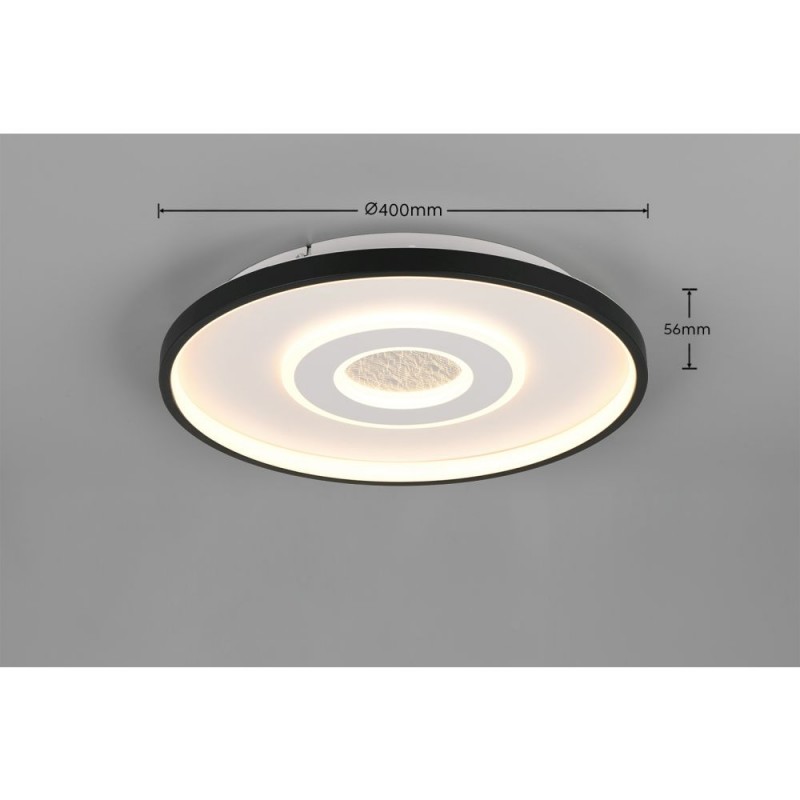 Trio-633910134 - Nazar - White & Black LED Flush
