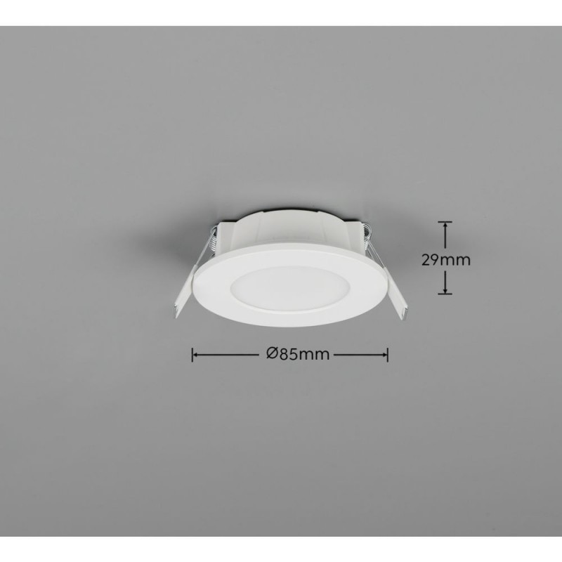 Trio-635110101 - Himal - White CCT Recessed Downlight Ø 8.5 cm IP65