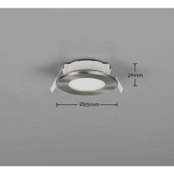 Himal - Matt Nickel CCT Recessed Downlight Ø 8.5 cm IP65