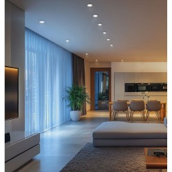 Lamont - 3000K White Recessed Downlight Ø 8 cm IP65