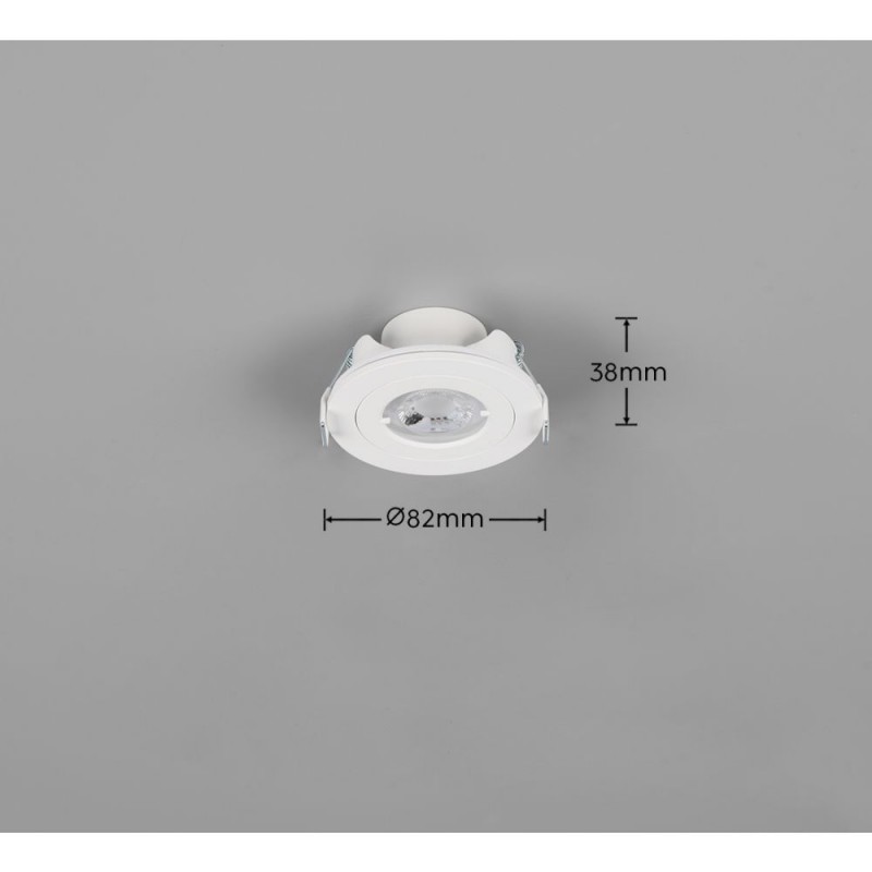 Trio-635310131 - Lamont - 3000K White Recessed Downlight Ø 8 cm IP65