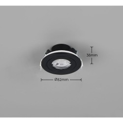 Lamont - 3000K Black Recessed Downlight Ø 8 cm IP65