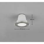 Virunga - Matt Nickel CCT Recessed Downlight Ø 11 cm IP44