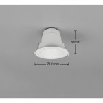 Virunga - Matt White CCT Recessed Downlight Ø 11 cm IP44