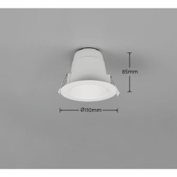 Virunga - Matt White CCT Recessed Downlight Ø 11 cm IP44