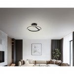 Amador - Matt Black CCT Semi Flush ∅ 45 cm