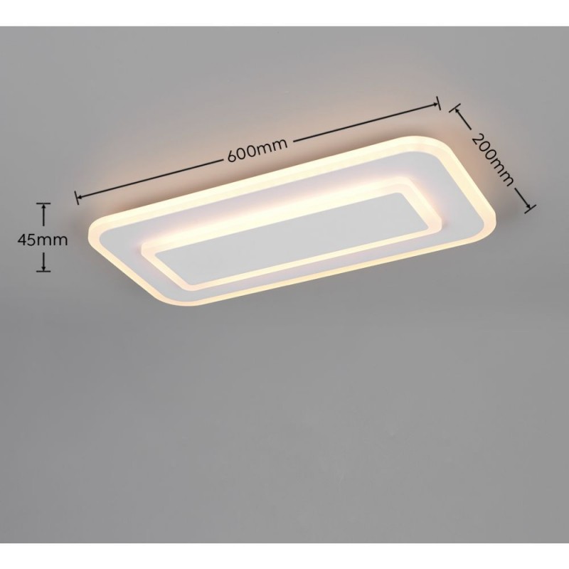 Trio-636714131 - Riva - White CCT Ceiling Light with Remote Control 14W