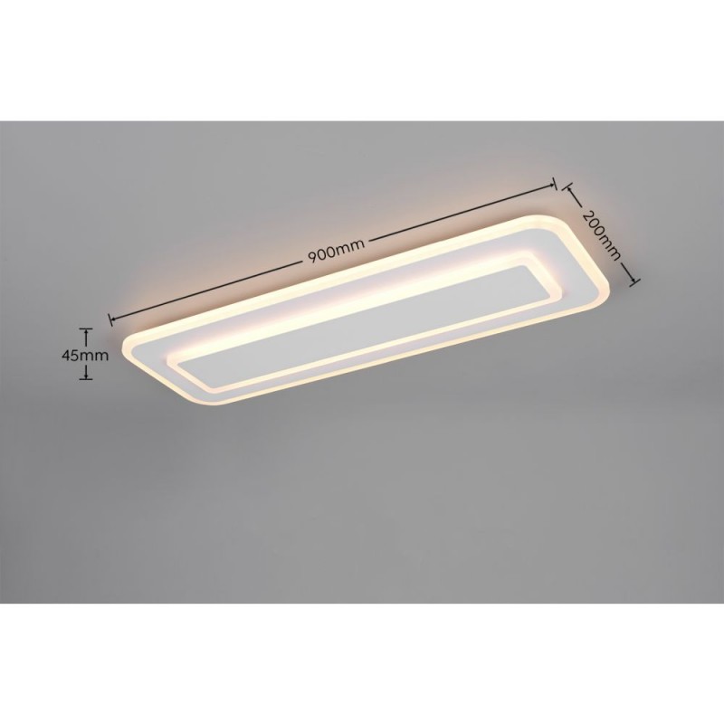 Trio-636716131 - Riva - White CCT Ceiling Light with Remote Control 20W