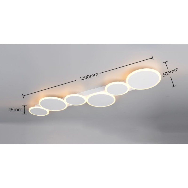 Trio-636910631 - Ovela - Matt White CCT Ceiling Lamp with Remote Control