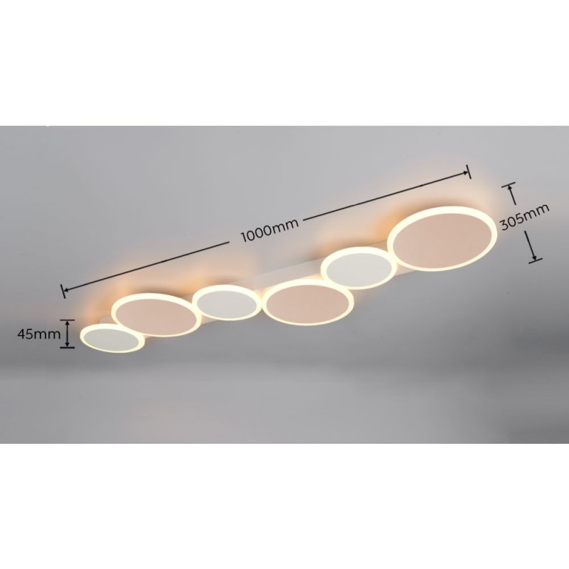 Trio-636910665 - Ovela - Warm Grey & Coffee CCT Ceiling Lamp with Remote Control