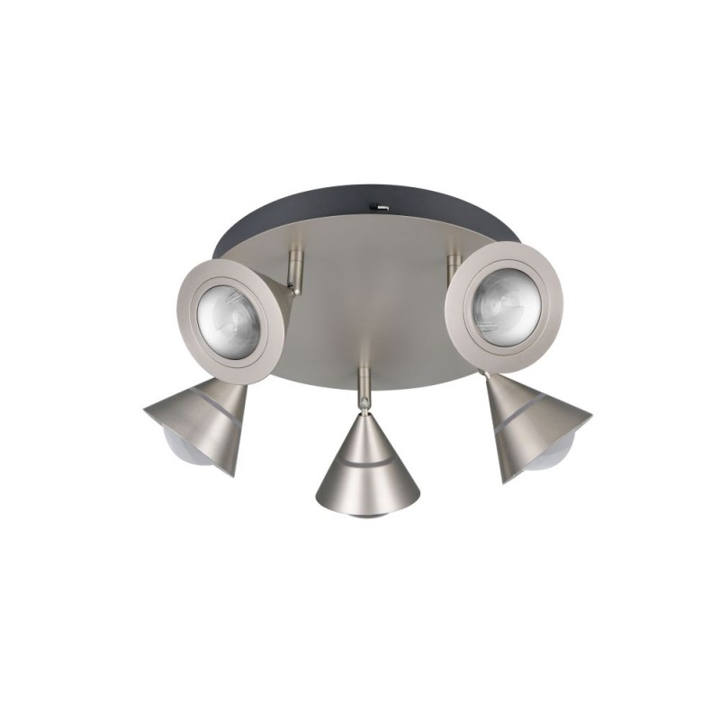 Trio-637010507 - Romeo - Matt Nickel 5 Light CCT Semi Flush