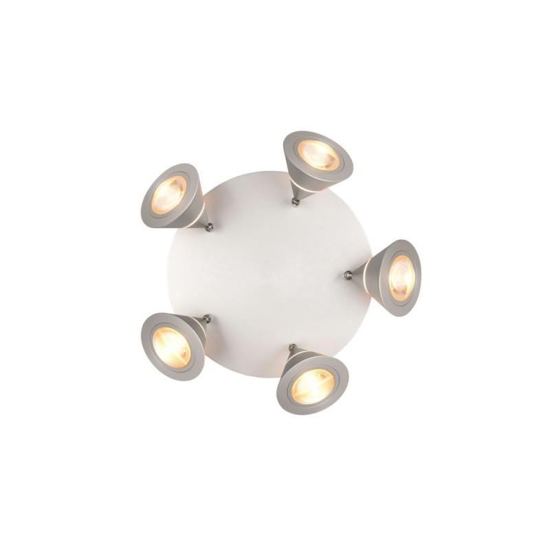 Trio-637010507 - Romeo - Matt Nickel 5 Light CCT Semi Flush