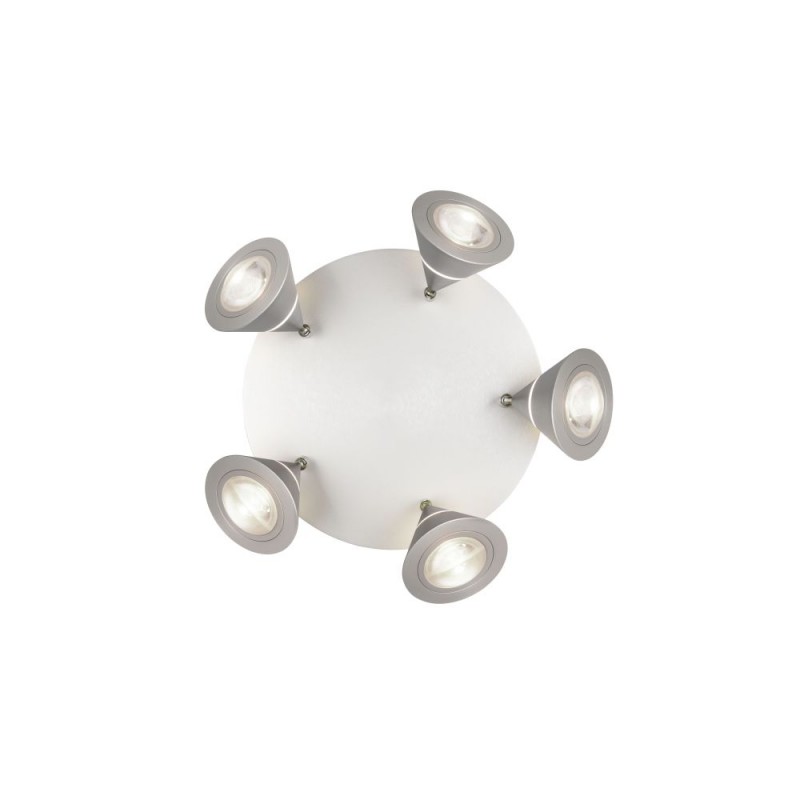 Trio-637010507 - Romeo - Matt Nickel 5 Light CCT Semi Flush