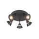 Trio-637010532 - Romeo - Matt Black 5 Light CCT Semi Flush