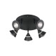Trio-637010532 - Romeo - Matt Black 5 Light CCT Semi Flush